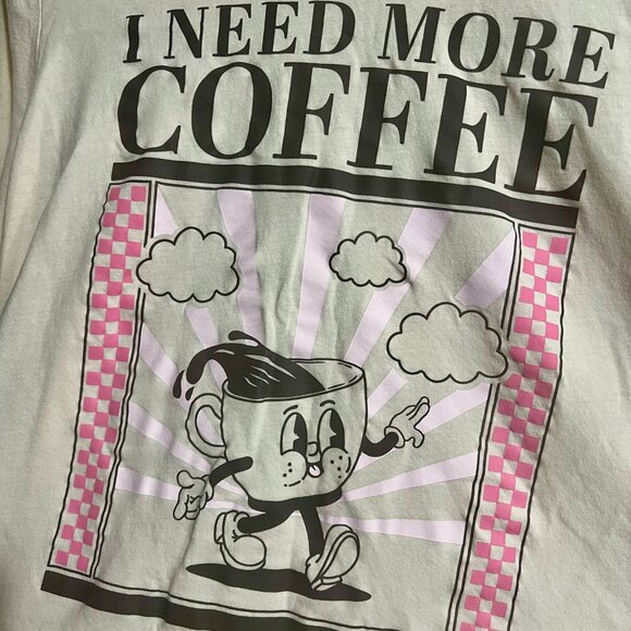 β I NEED MORE COFFEE Graphic Tee by ONLY β Size L - Picture 2 of 6
